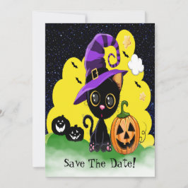 Süsse Kitty FUN Halloween-Party Einladung