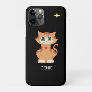 Süße Kitty-Katze und Stern auf Schwarz Case-Mate iPhone Hülle