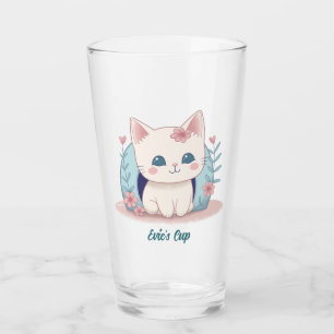 Süße Kitty Kawaii Chibi Glas
