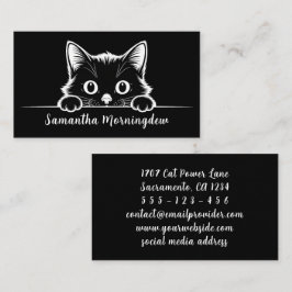 Süße Kitty Minimalistisches Design - KATZE 1 Visitenkarte