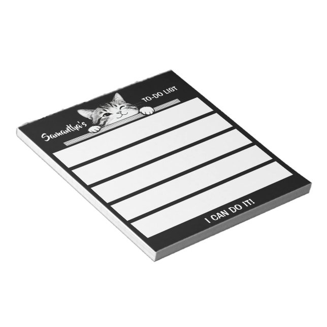 Süße Kitty Minimalistisches Design - KATZE 2 Notizblock (angewinkelt)