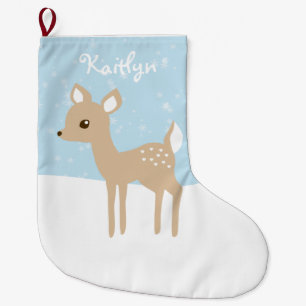 Süße Kitz-Winter-Szene Großer Weihnachtsstrumpf