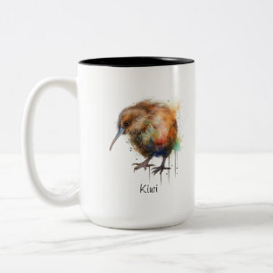 Süße Kiwi, individuell Zweifarbige Tasse