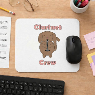 Süße Klarinetten-Crew-Hunde-Musiker Mousepad