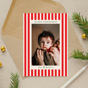 Süße klassische rote Streifen Foto Weihnachten Url