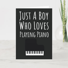 Süße Klavierspieler Karten für Baby Jungen Pianist