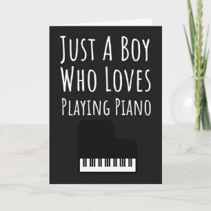 Süße Klavierspieler Karten für Baby Jungen Pianist