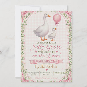 Süße kleine alberne Gans Baby Shower Einladung