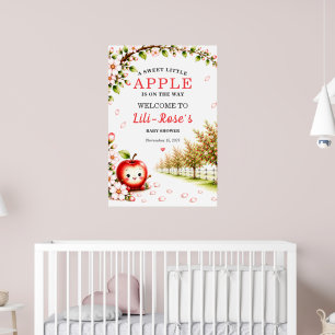 Süße kleine Apfelblüten-Baby-Party Poster