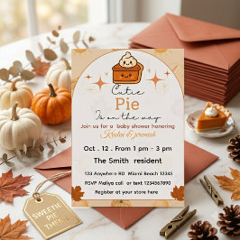 Süße kleine Baby Shower zum Thema Herbst Einladung