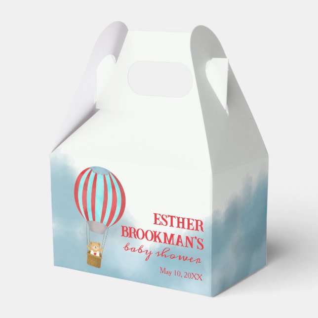 Süße kleine Bären fliegen über den Wolken - Baby S Geschenkschachtel (Vorderseite)