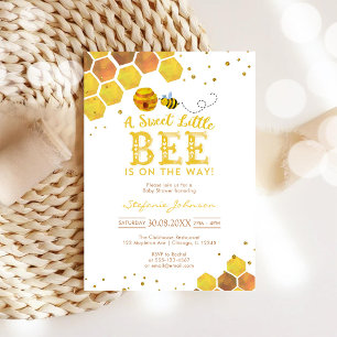 Süße kleine Biene Honigbiene Baby Shower Einladung