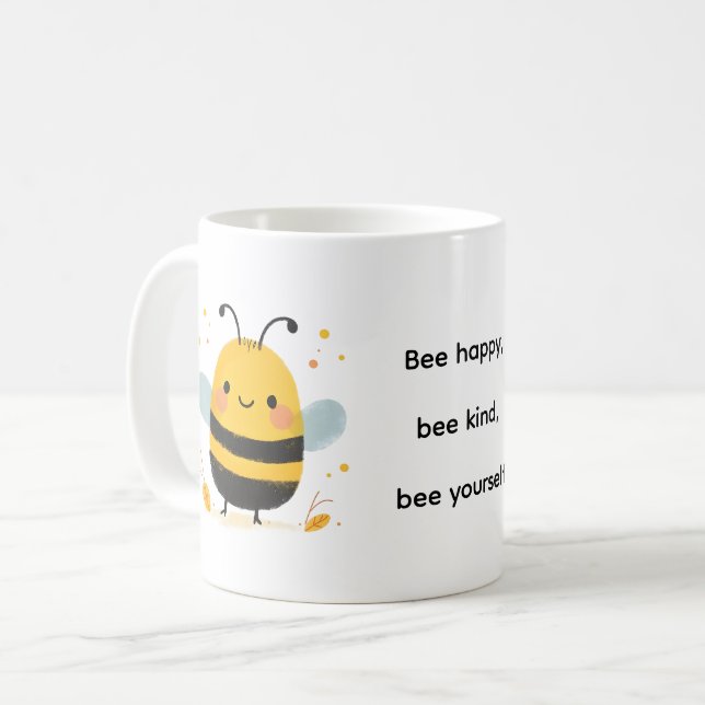 Süße kleine Biene Kaffeetasse (Vorderseite Links)