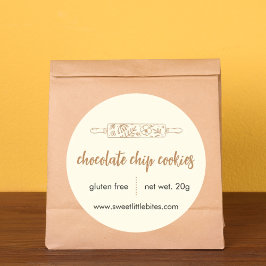 Süße kleine Bissen Bäckerei Schokoladenkekse Runder Aufkleber