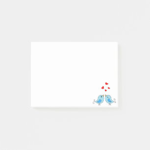 Süße kleine blaue Vögel Dinge zu tun Post-it-Notiz Post-it Klebezettel