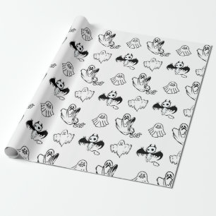 Süße kleine Boo-Geist-Fledermaus-Kinder Halloween  Geschenkpapier