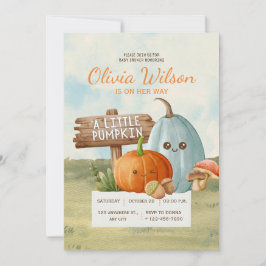 Süße kleine Boo Halloween-Kürbis-Baby-Party Einladung