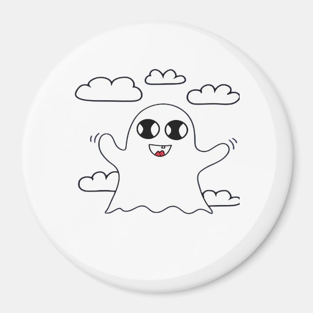 Süße kleine Boo kreative Gestaltung Magnet (Vorne)