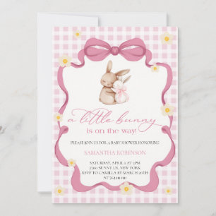 Süße kleine Bunny ist auf dem Weg Baby Shower Einl Einladung