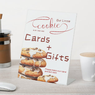 Süße kleine Cookie-Baby-Party-Karten und Geschenke Sockelschild