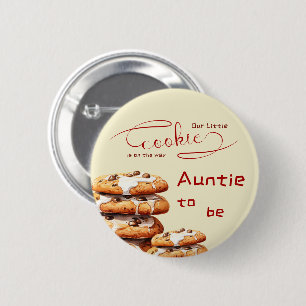Süße kleine Cookie-Baby-Party Tante-in-spe Button