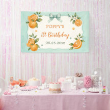 Süße kleine Cutie Orange Citrus 1. Geburtstag