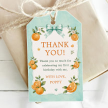 Süße kleine Cutie Orange Citrus 1. Geburtstag