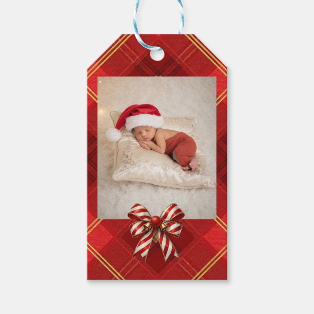 Süße kleine Elfen - Personalisierte Weihnachten  Geschenkanhänger (Vorderseite)