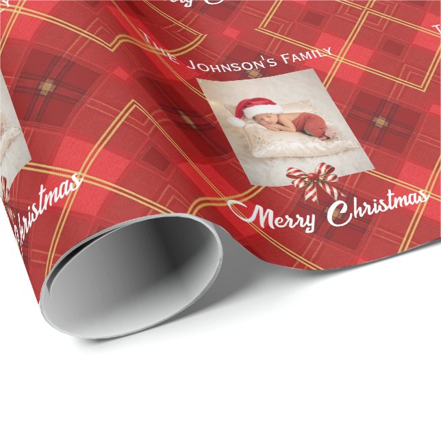 Süße kleine Elfen - Personalisiertes Weihnachten  Geschenkpapier (Rolleneckpunkt)