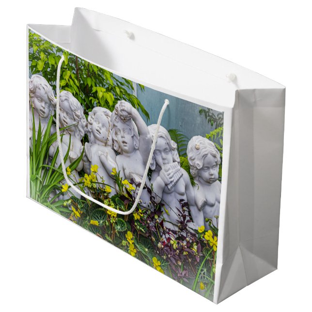 Süße kleine Engel... Große Geschenktüte (Vorderseite Schrägansicht)