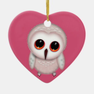 Süße kleine Eulenillustration Keramik Ornament