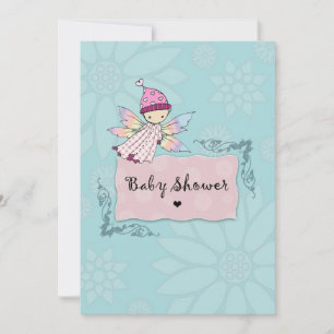 Süße kleine Feen-Einladungen zur Babyparty für Mäd Einladung