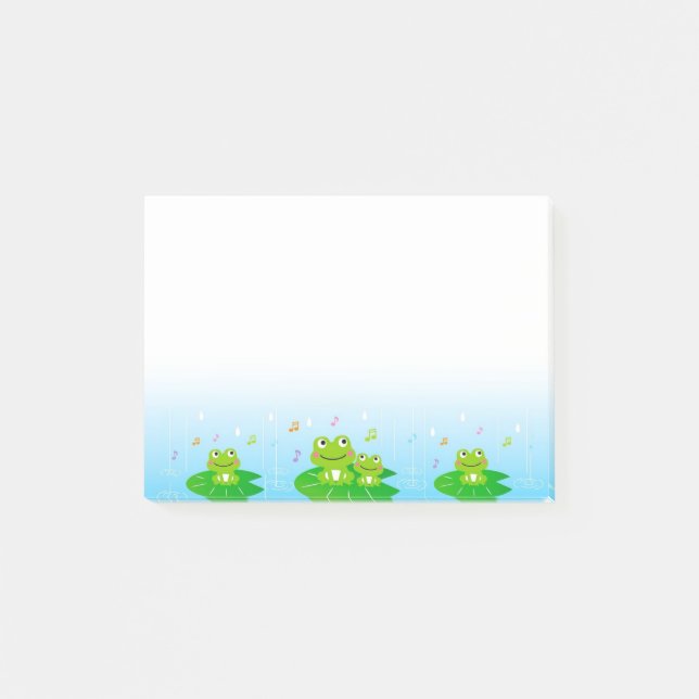 Süße kleine Frösche Post-it Klebezettel (Vorderseite)