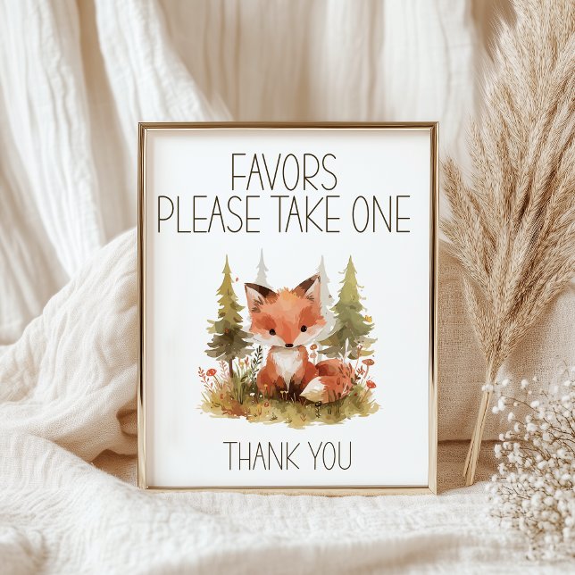 Süße kleine Fuchs-Geschenke Baby Shower Schild (Von Creator hochgeladen)