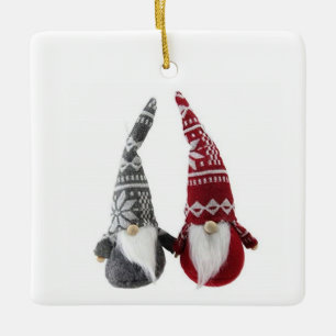 *SÜSSE KLEINE GNOMES* WEIHNACHTSDEKORATION KERAMIKORNAMENT