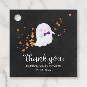 Süße kleine Halloween-Geister-Baby-Party zum Danke Geschenkanhänger