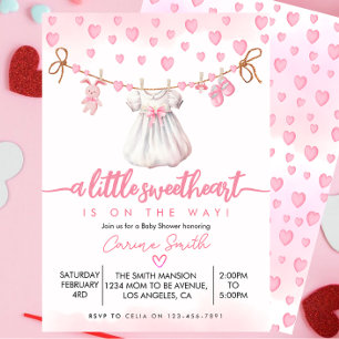 Süße kleine Herzchen Valentinstag Baby Shower Einladung