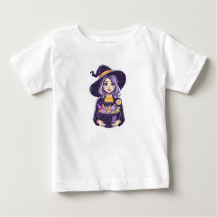 Süße kleine Hexe mit zauberhafter Bonbonschale Baby T-shirt