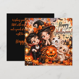 Süße kleine Hexe und Vampir-Junge Spooktacular
