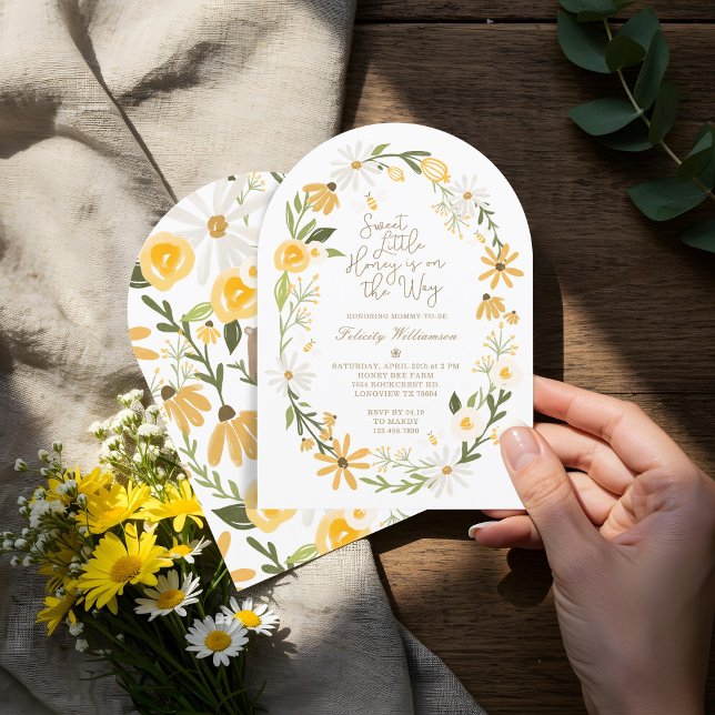 Süße kleine Honig auf dem Weg Beautydusche Einladung (Sweet Little Honey On The Way Bee Fun Baby Shower Invitation)