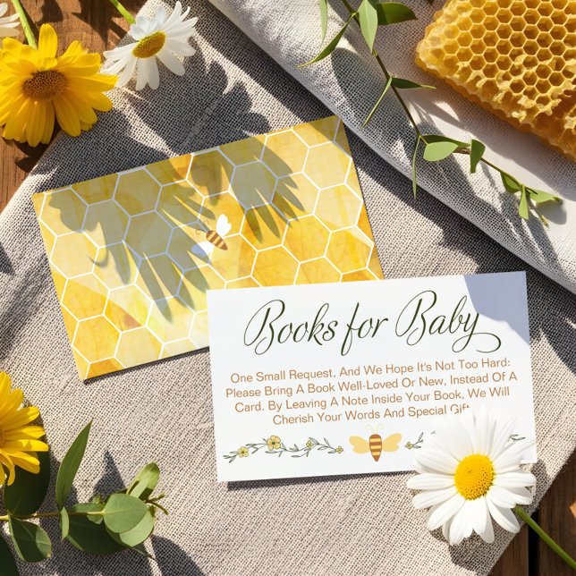 Süße kleine Honig auf dem Weg Bücher für Baby Begleitkarte (Sweet Little Honey On The Way Books For Baby Enclosure Card)