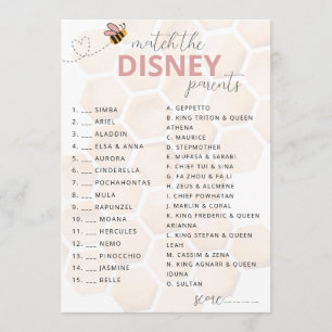 Süße kleine Honig-Baby-Party Disney-Eltern-Spiel Mitteilungskarte