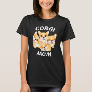 Süße kleine Hundebesitzerin Corgi-Mama T-Shirt