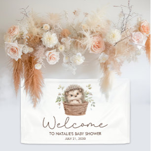 Süße kleine Igel-Baby-Party Begrüßung Banner