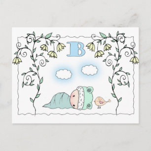 Süße kleine Jungen-Baby-Shower-Postkarten-Einladun Einladungspostkarte