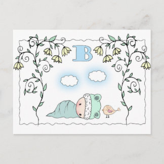 Süße kleine Jungen-Baby-Shower-Postkarten-Einladun Einladungspostkarte