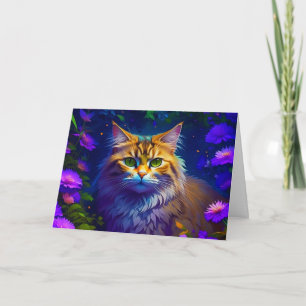Süße kleine Katze Ich denke an dich Karte