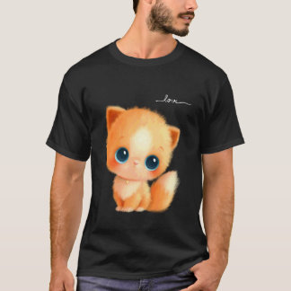 Süße kleine Katze lustiges Unisex-Design für Männe T-Shirt