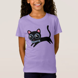 Süße kleine Katze mit Fisch T-Shirt