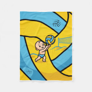 Süße kleine Kleinkind beim Basketball spielen Flee Fleecedecke